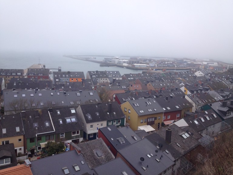 Reihenhäuser auf Helgoland