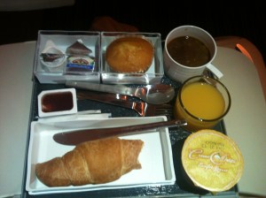 Continental Breakfast - OJ, Yoghurt, Muffin and Croissant