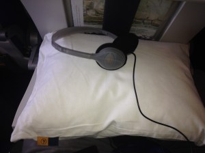Lufthansa Headset and Pillow