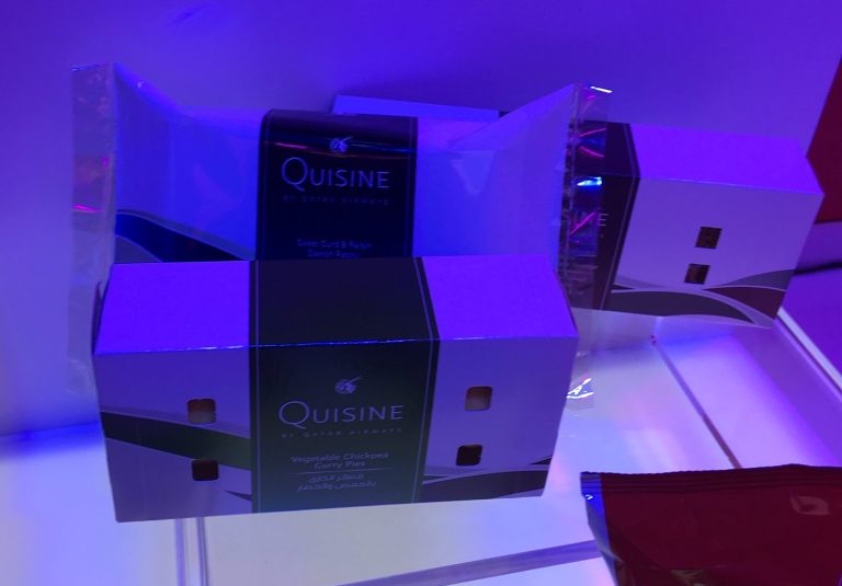 Qatar Airways dinner display @itb_berlin