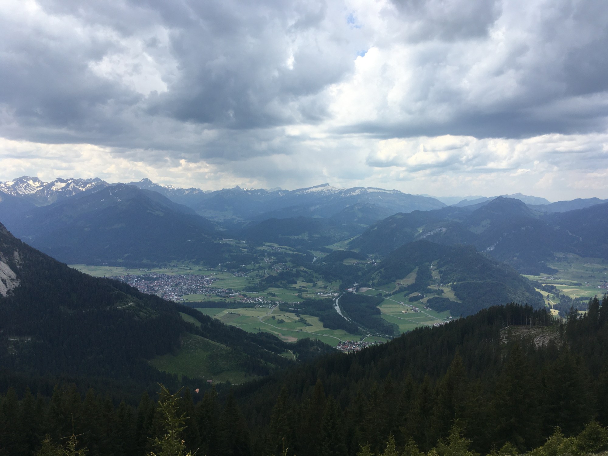 Weather changing above Oberstdorf in the Bavarian Alps