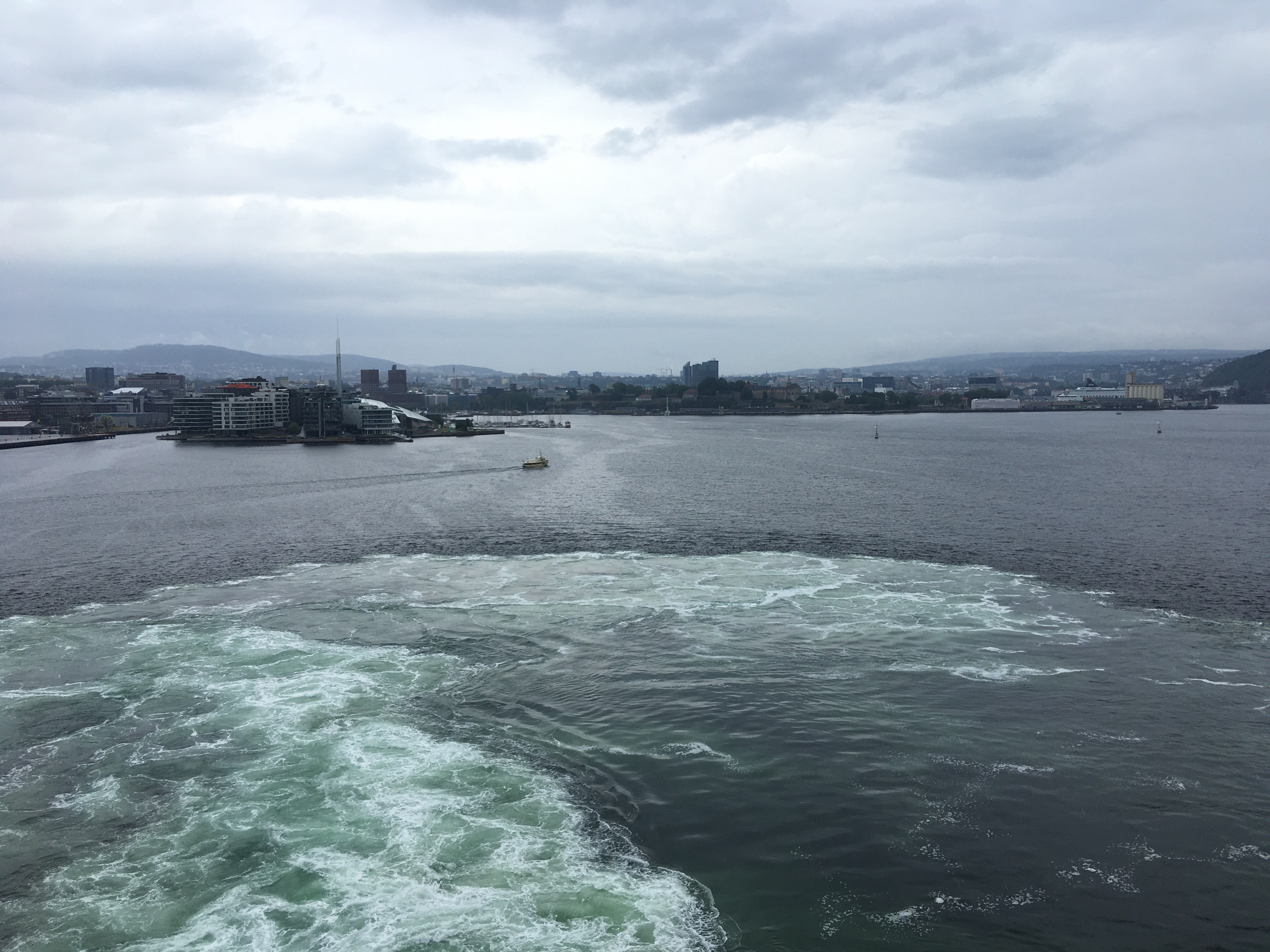 Ferry cruise Kiel - Oslo Color Magic leaving Oslo