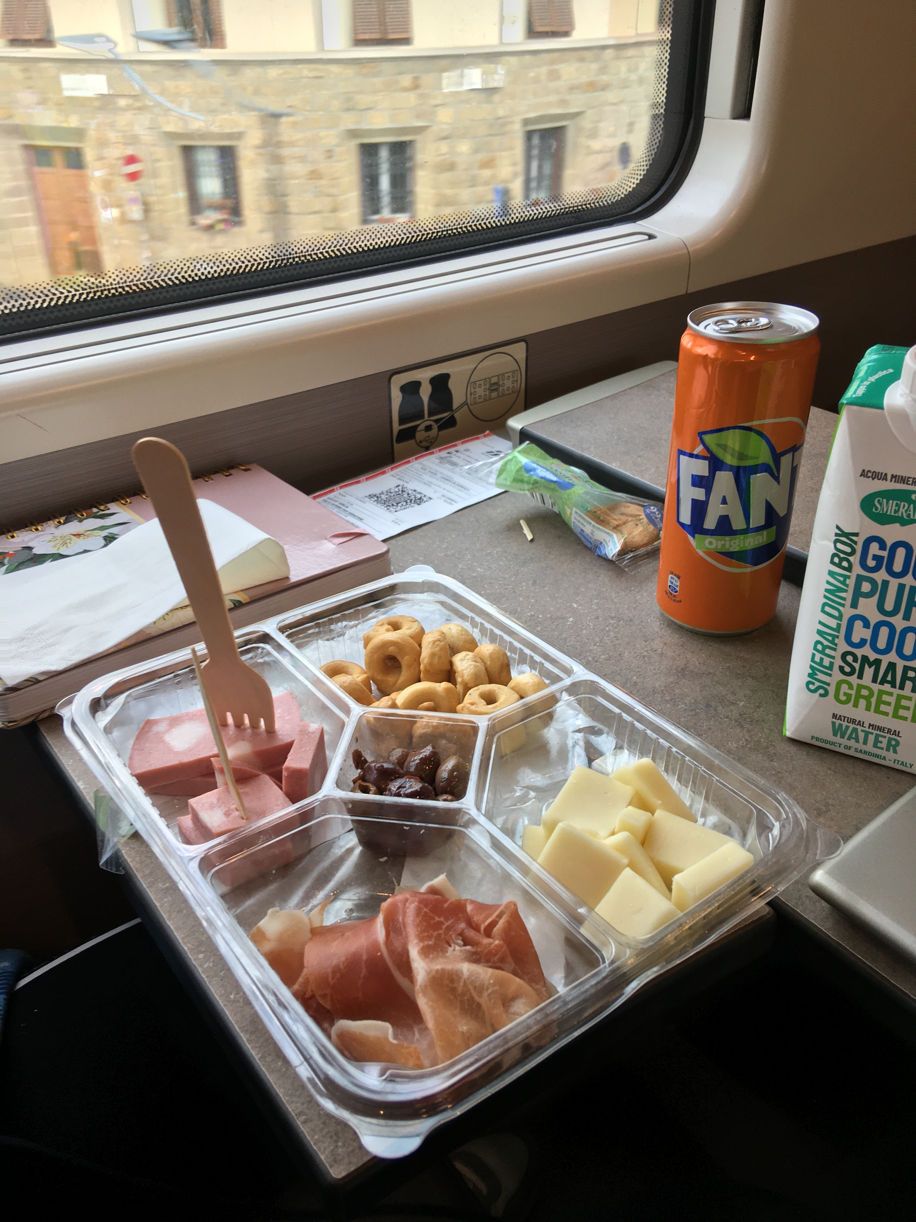 Trenitaia Frecciarossa Bologna to Rome snack (purchased)