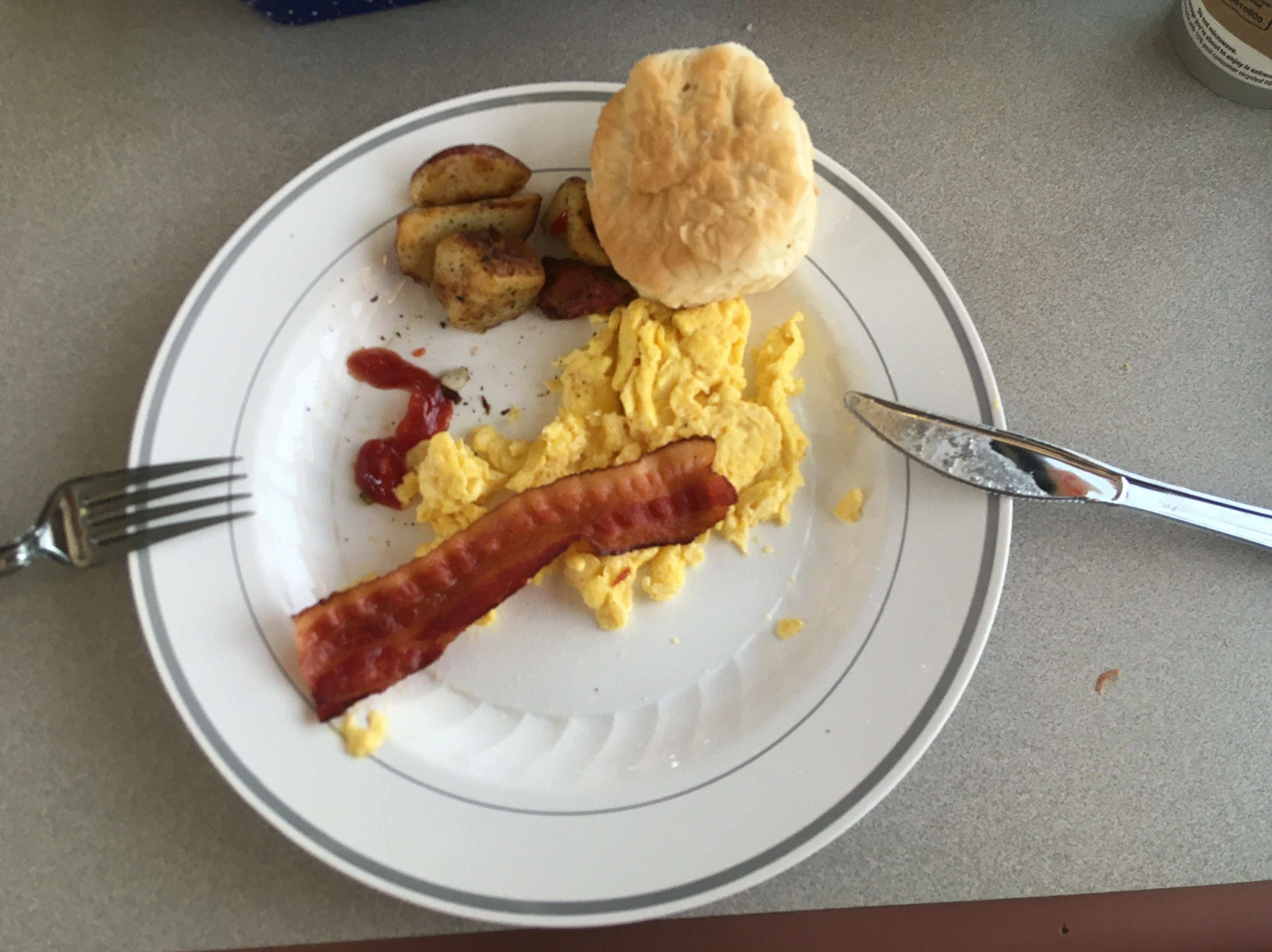 Amtrak California Zephyr breakfast setup