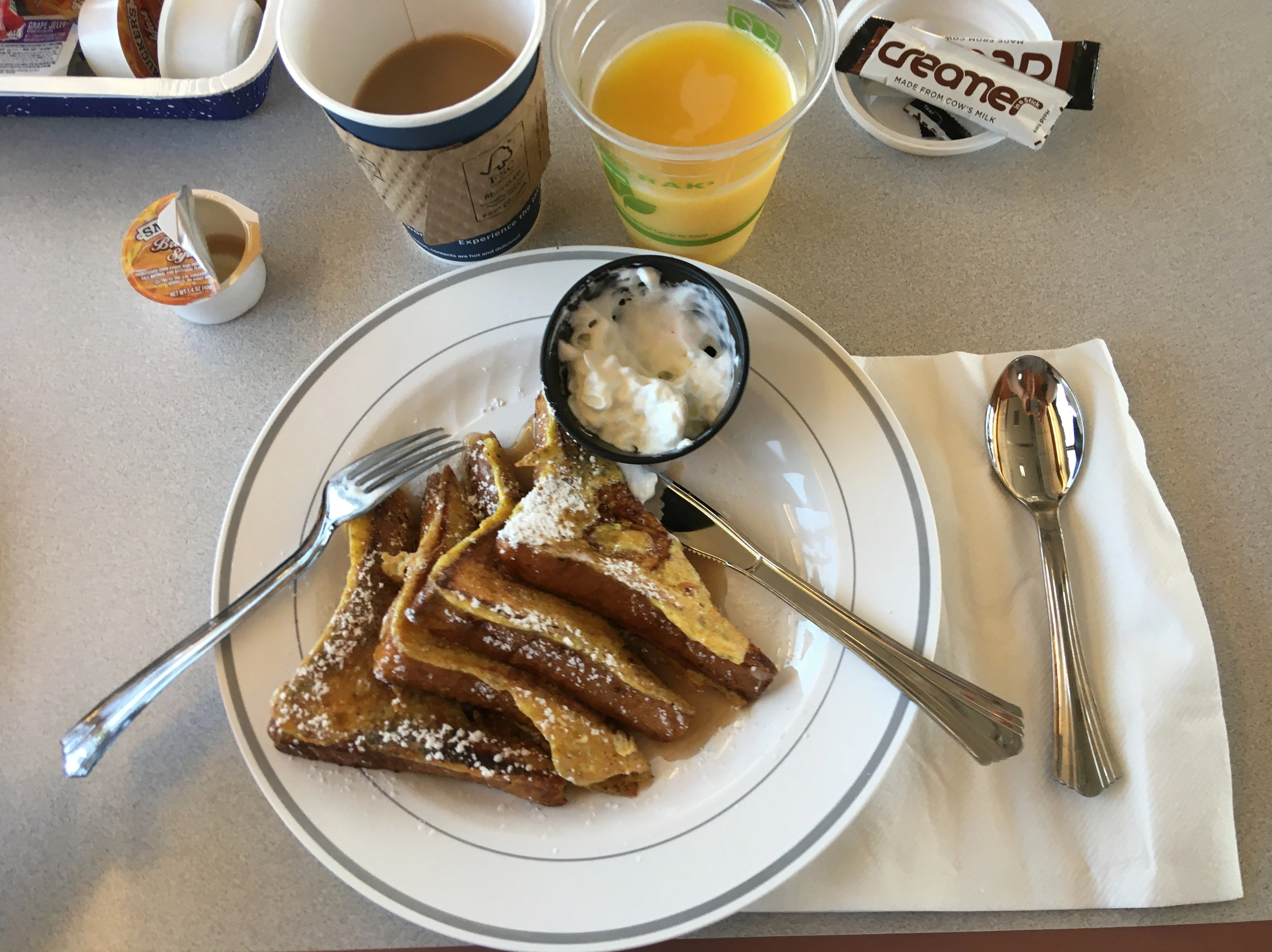Amtrak California Zephyr Dining Car breakfast