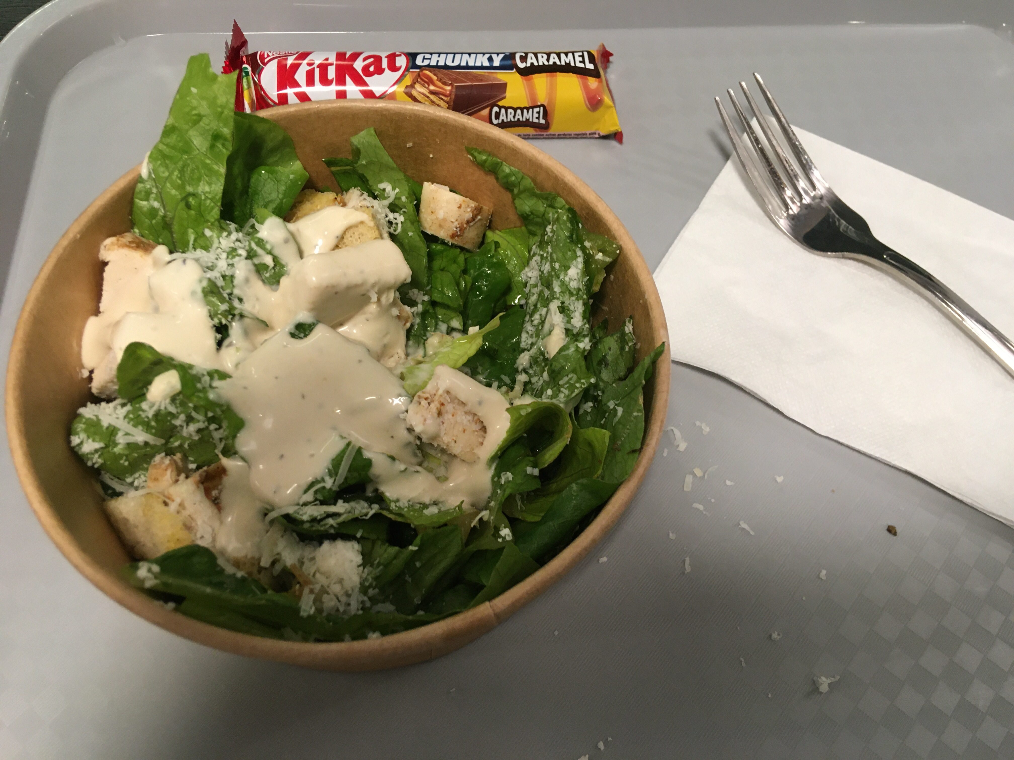 Cruise ferry M/V Romantika cesar salad dinner