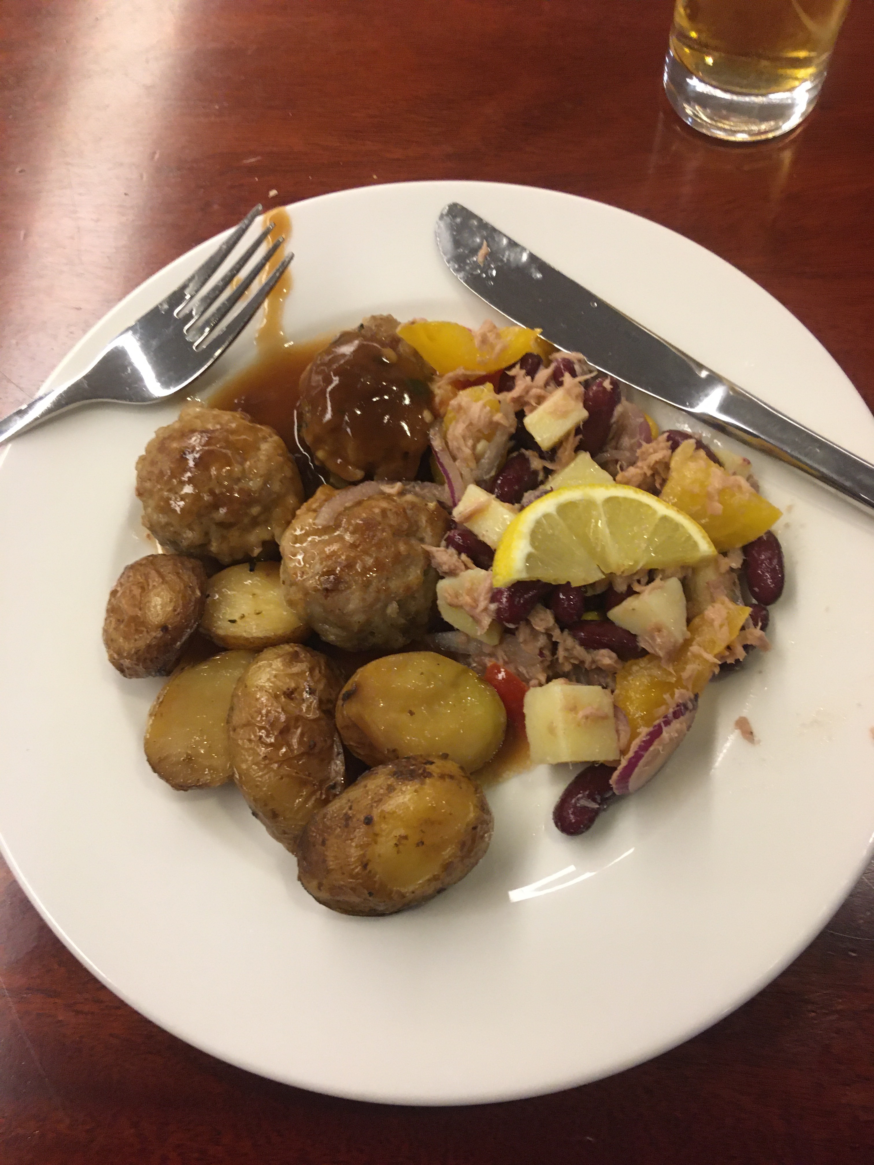 Cruise ferry M/V Romantika dinner: main course