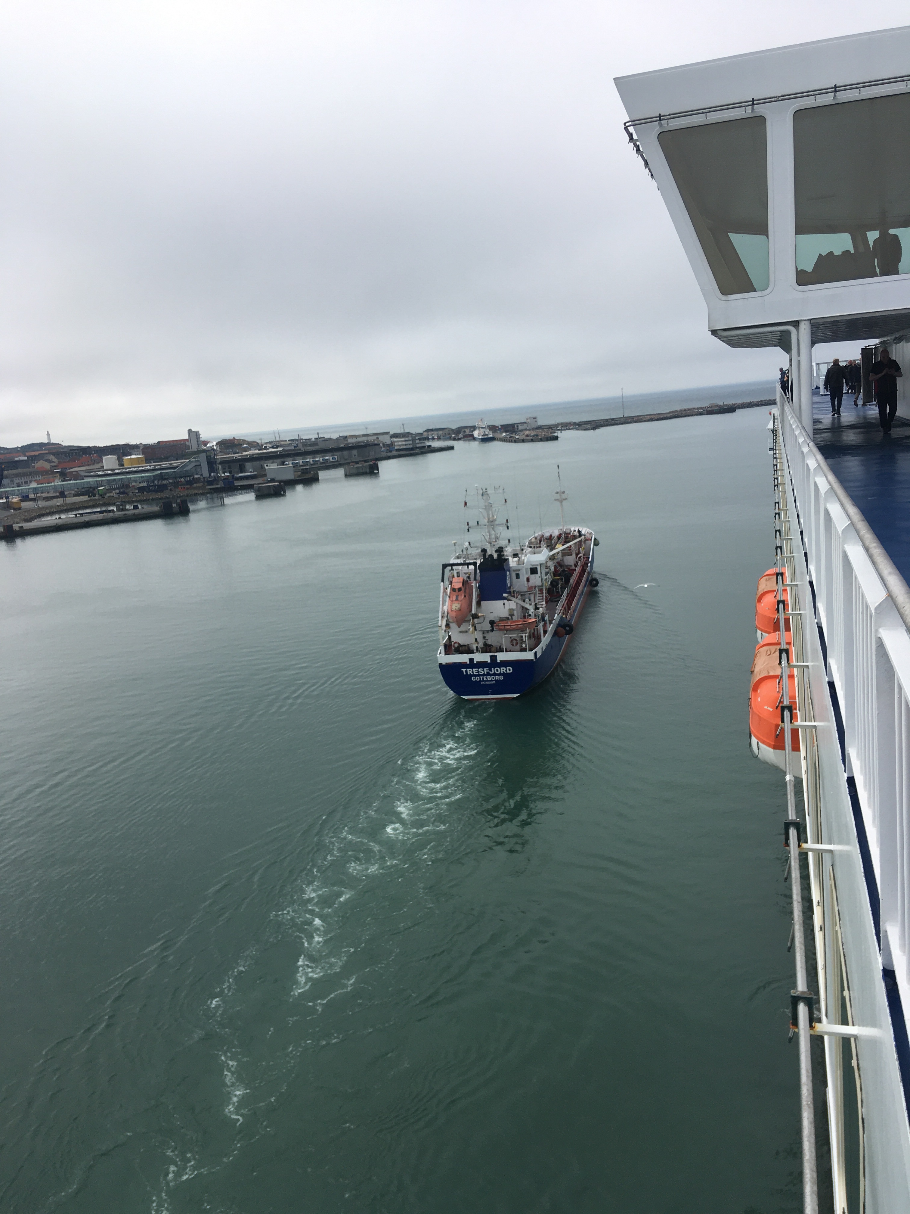 Ferry Norrona departing Hirtshals, Denmark