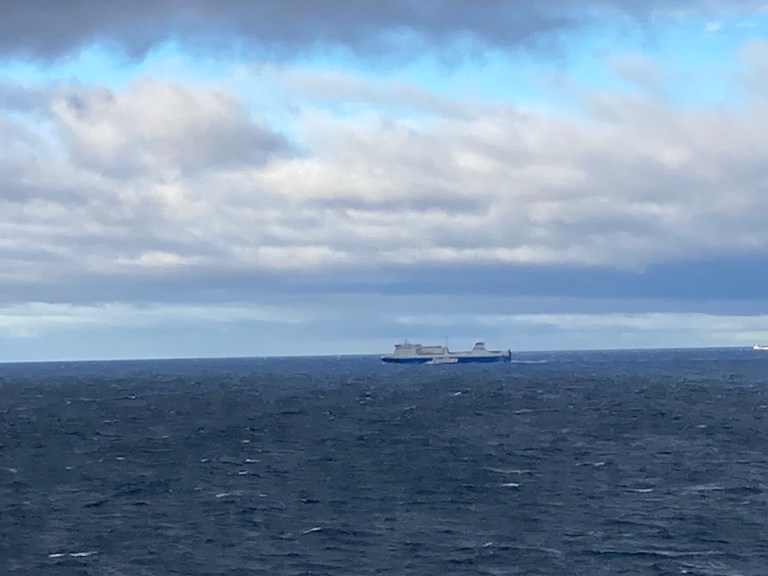 Ferry Finnstart meeting her sister ship Finnlady