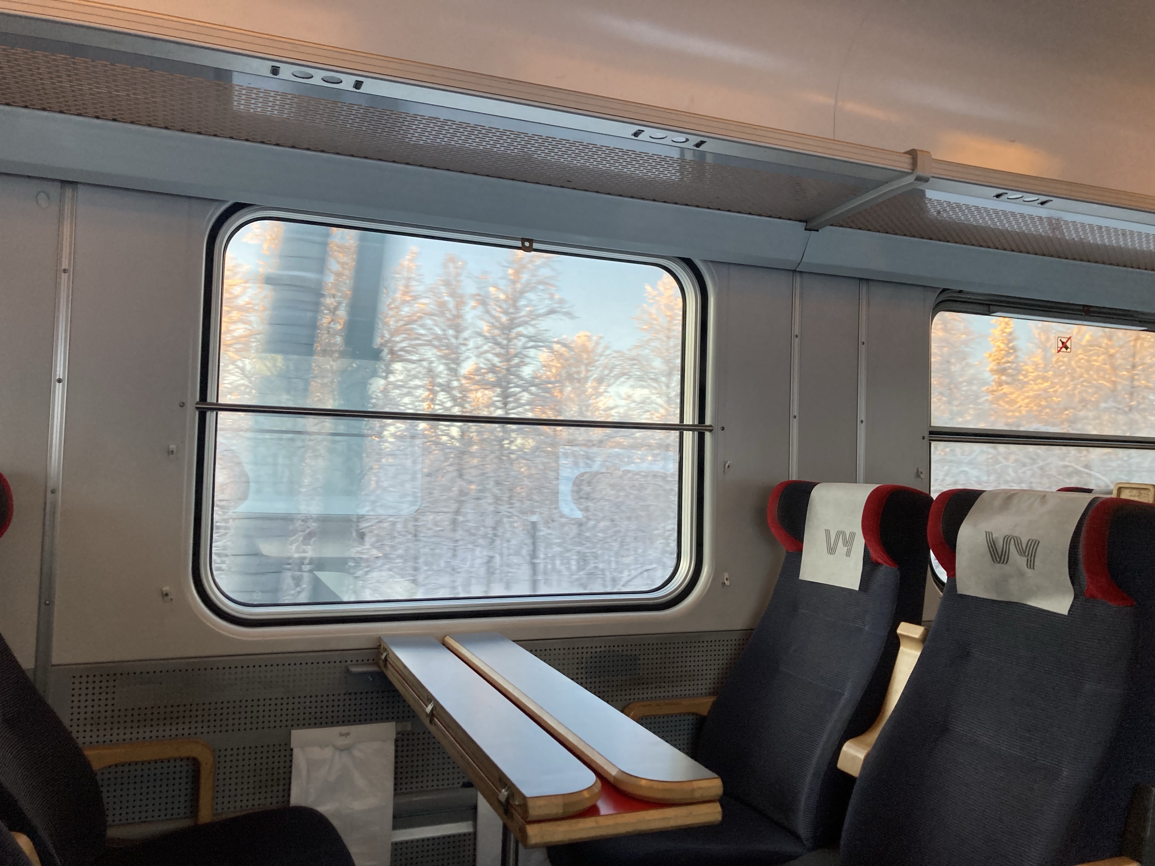 Vy night train 'Arctic Circle Train' sleeper day configuration