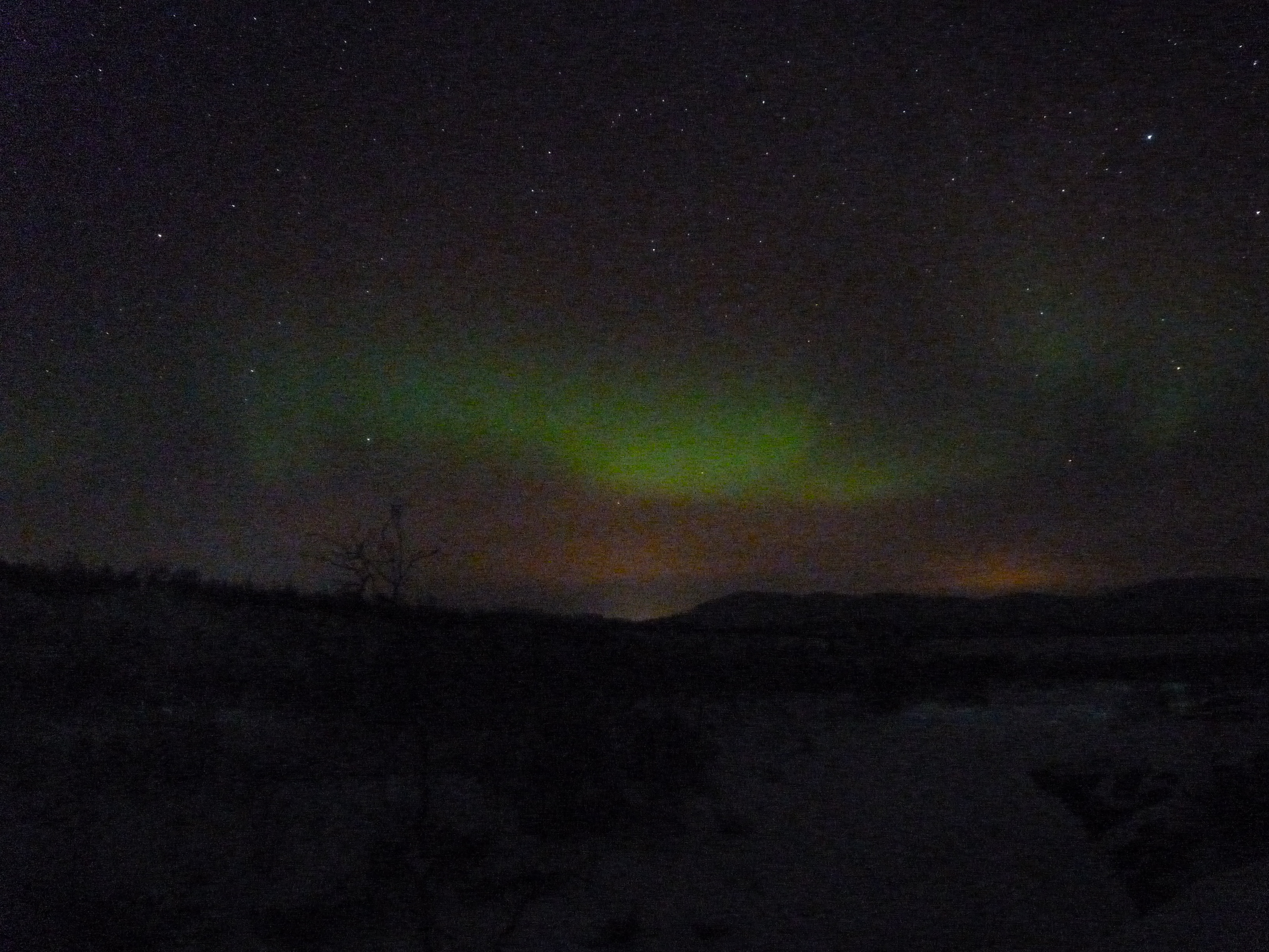 Northern lights over lake Torneträsk, Sweden