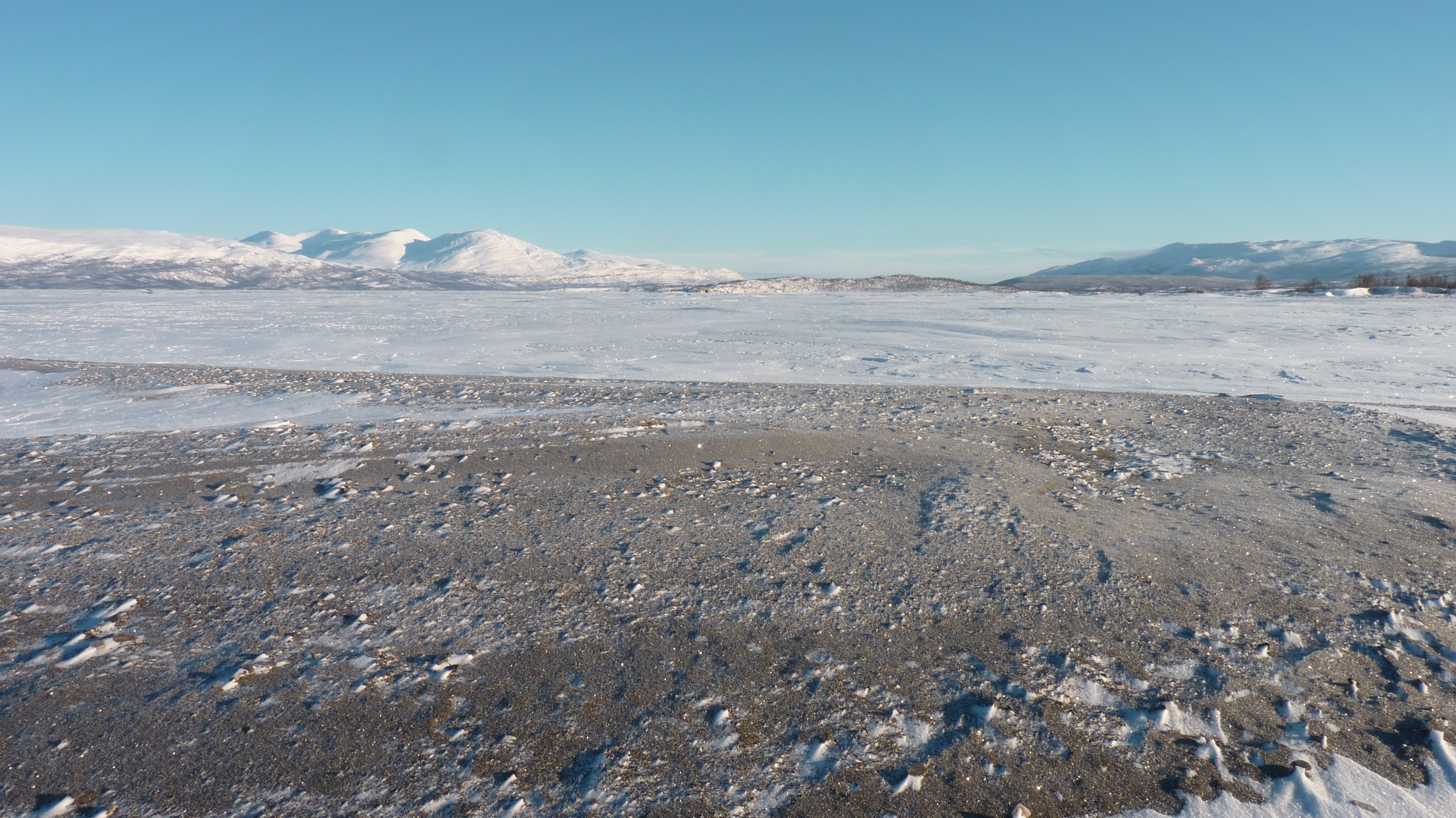 On the shores of Lake Torneträsk near Abisko, Sveden