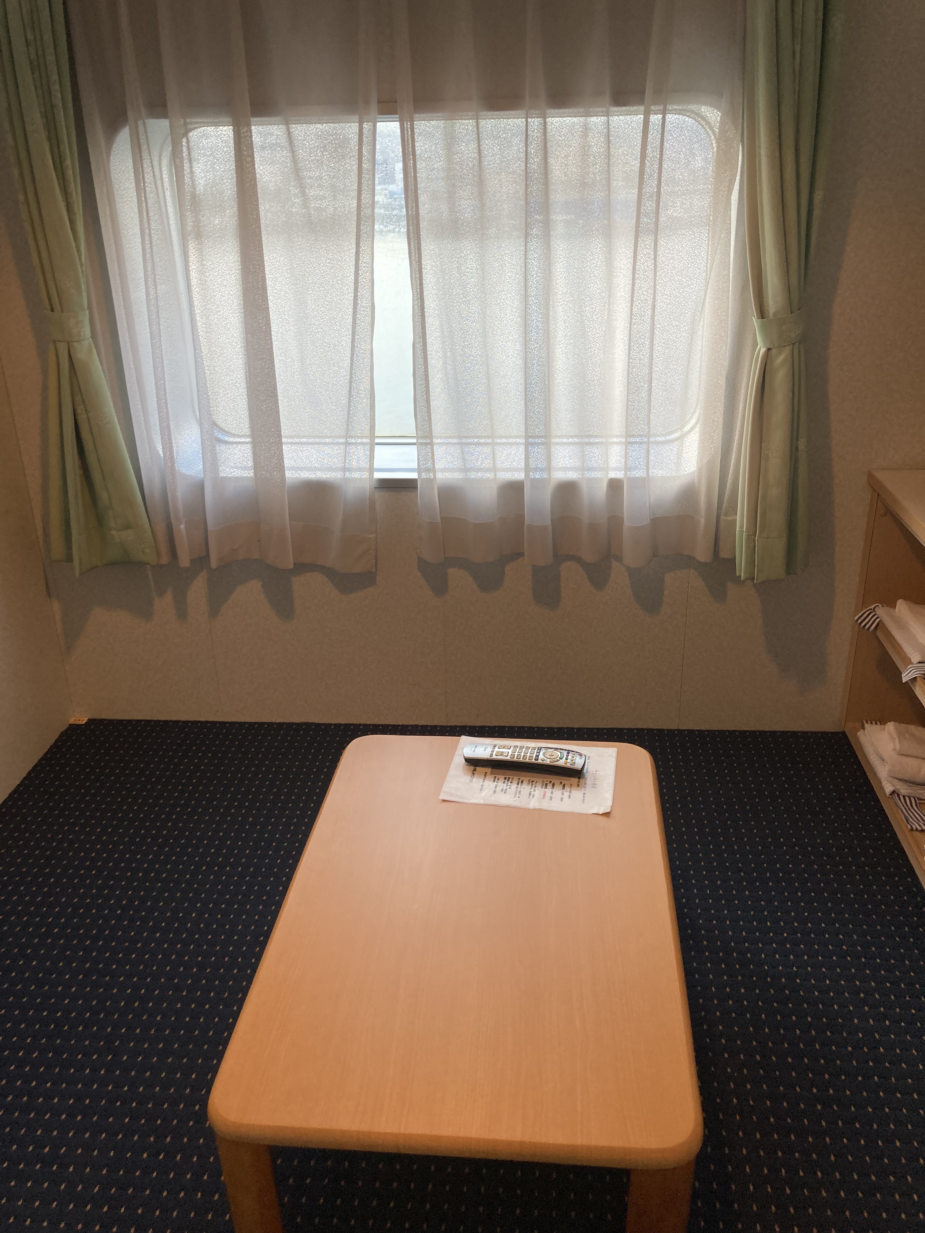 Ferry Akebono (A Line Ferries) 1st class cabin (Japanese/Western style) "tatami" area