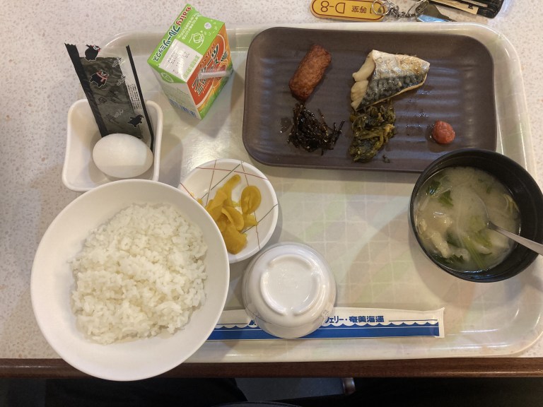 Breakfast on ferry Akebono