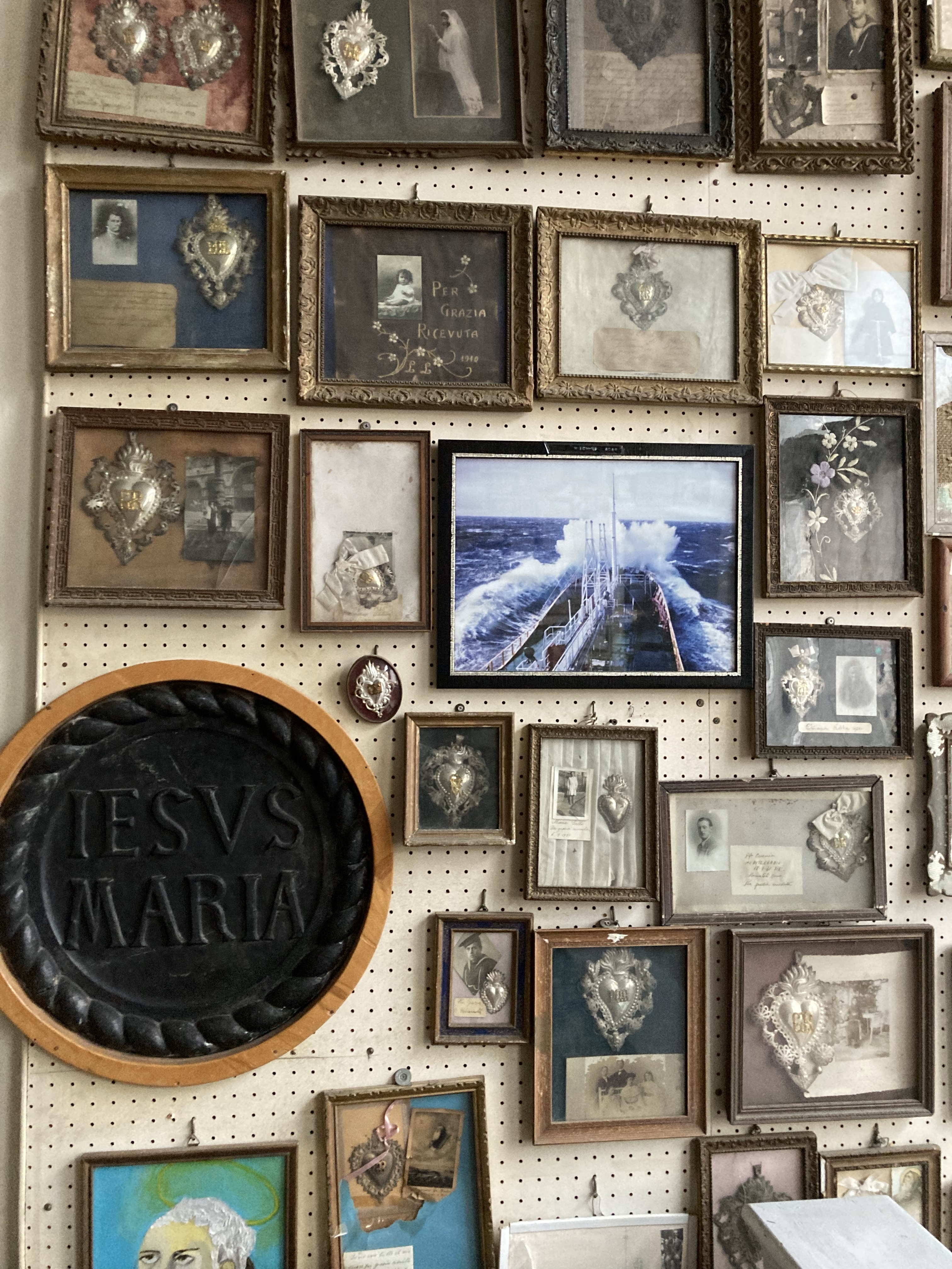 Maritime themed votives in San Franceso di Paola church, Genoa