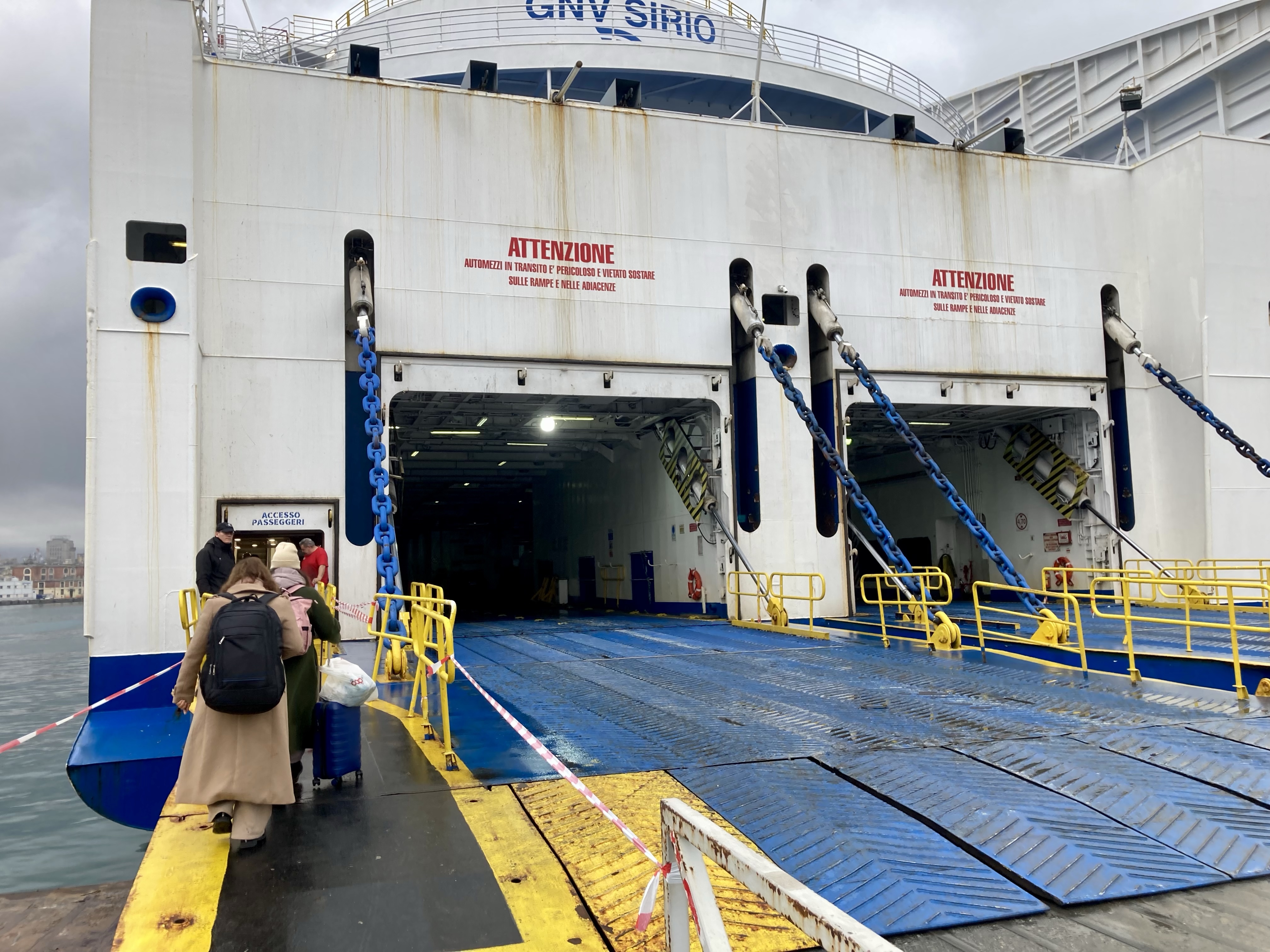 Boarding GNV Sirio "Greek Island Style"