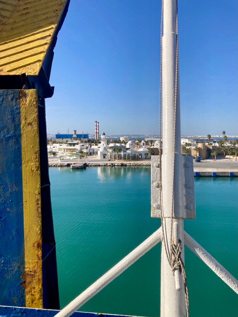 Ferry GNV Sirio arriving in La Goulette (Tunis)