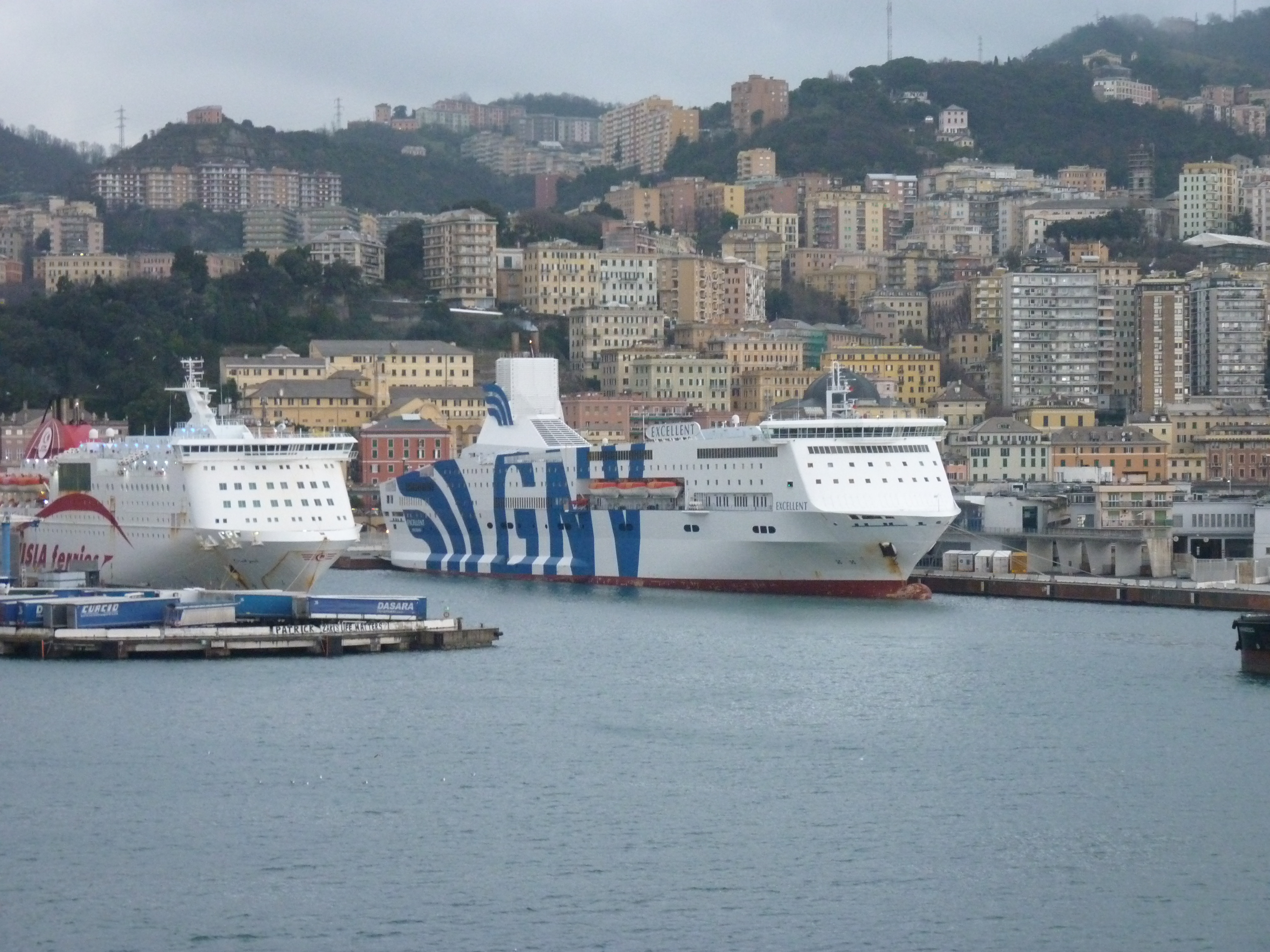 GNV Excelsior in the Port of Genoa