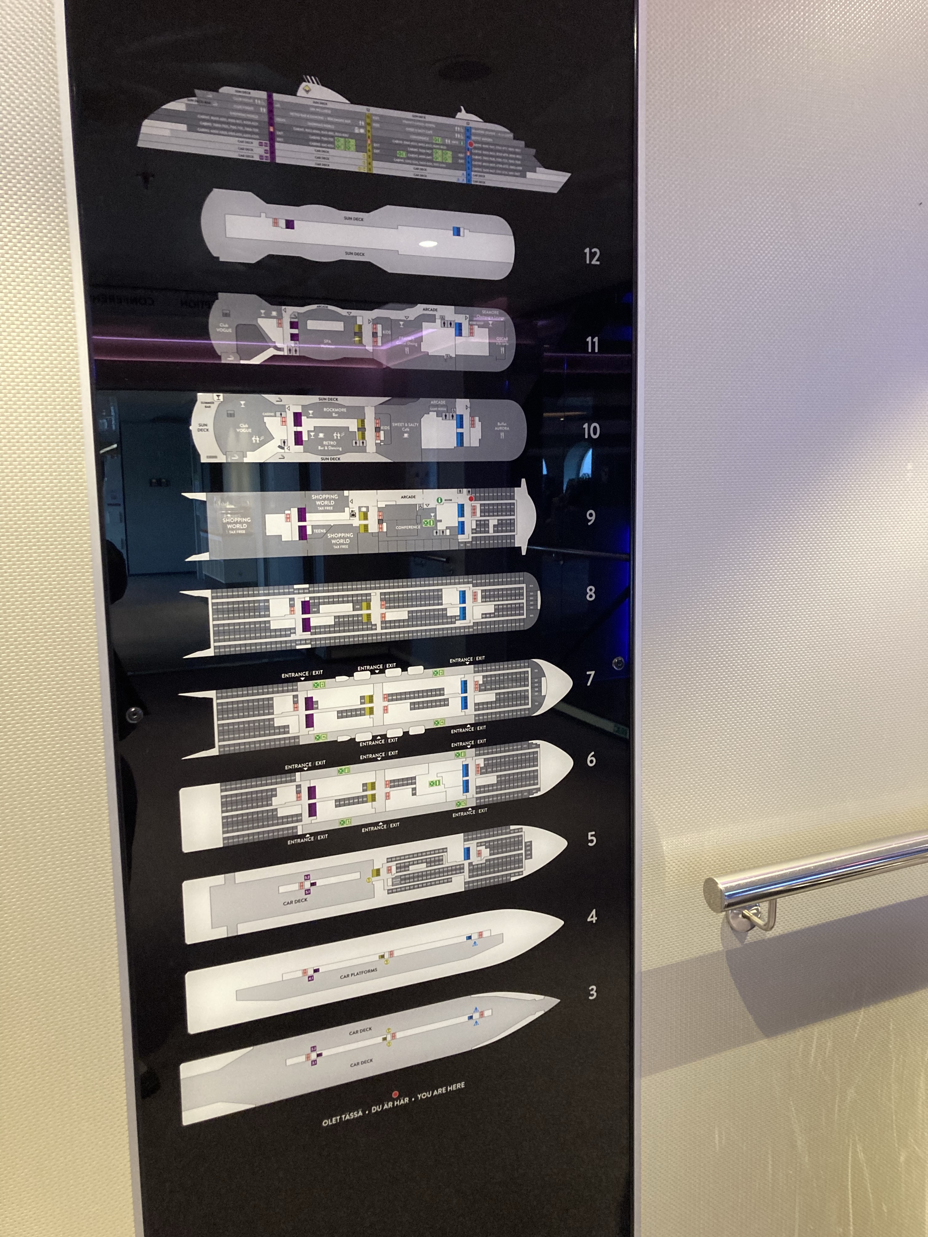 Deckplan ferry Viking Grace from Stockholm to Mariehamn