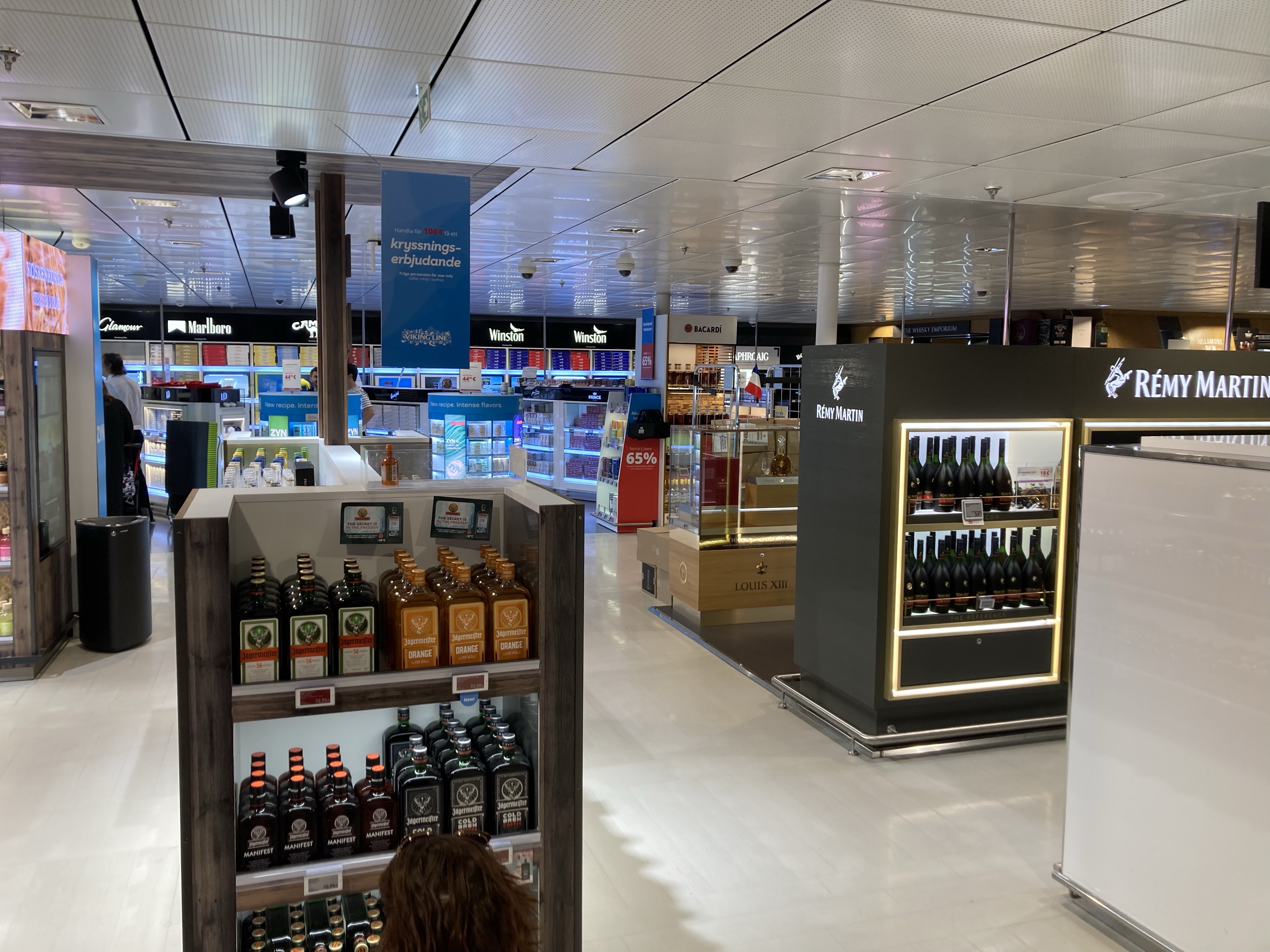 Duty Free Shop aboard ferry Viking Grace from Stockholm to Mariehamn